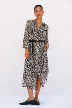 Cortefiel Vestidos-Vestido camisa estampado com cinto Multicolorido