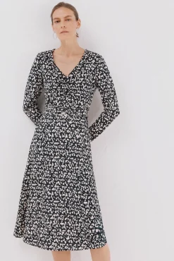 Cortefiel Vestidos-Vestido cinto Impressão