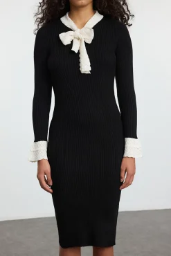 Trendyol Vestidos-Vestido com detalhe de laço preto