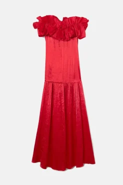 Silbon Vestidos-Vestido com folho da coleção Event Vermelho