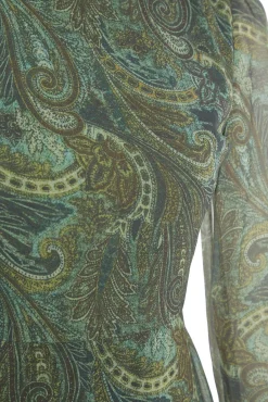 Trendyol Vestidos-Vestido com folhos verde