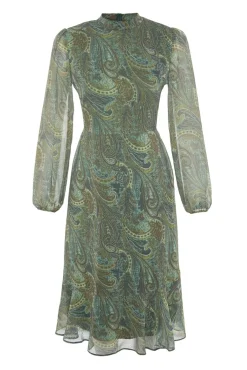 Trendyol Vestidos-Vestido com folhos verde