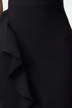 Trendyol Vestidos-Vestido com folhos preto