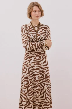 Cortefiel Vestidos-Vestido com peito franzido Multicolorido