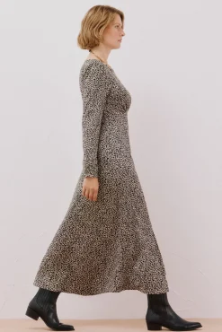 Cortefiel Vestidos-Vestido com peito franzido Cinzento