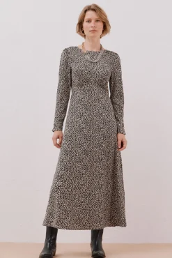 Cortefiel Vestidos-Vestido com peito franzido Cinzento