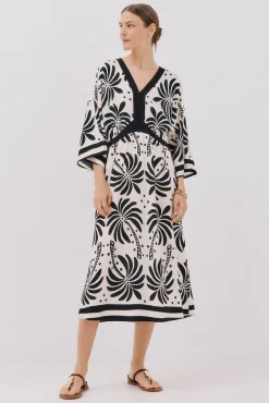 Cortefiel Vestidos-Vestido comprido estampado Multicolorido