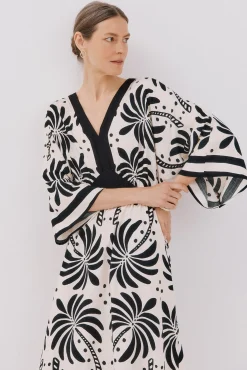 Cortefiel Vestidos-Vestido comprido estampado Multicolorido