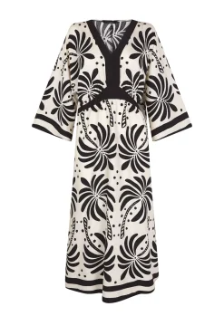 Cortefiel Vestidos-Vestido comprido estampado Multicolorido