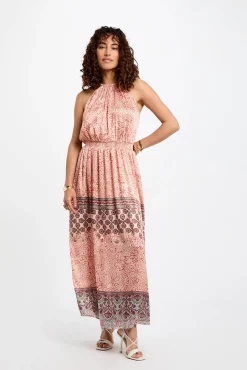 Morgan Vestidos-Vestido comprido reto estampado Multicolorido