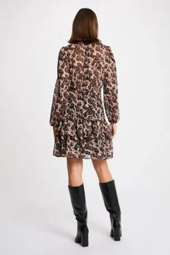 Morgan Vestidos-Vestido curto com gola em V Multicolorido