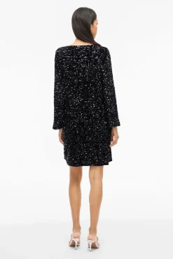 Vila Vestidos-Vestido curto com lantejoulas Preto