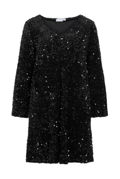 Vila Vestidos-Vestido curto com lantejoulas Preto