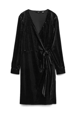 Vero Moda Curve Vestidos-Vestido curto com manga plus size Preto