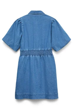 Vero Moda Vestidos-Vestido curto de algodão Azul