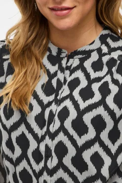 Vila Vestidos-Vestido curto de gaze Cinzento