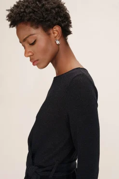 Grace & Mila Vestidos-Vestido curto de lurex Azul