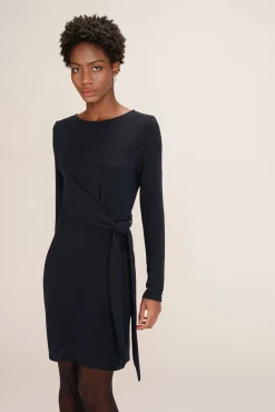 Grace & Mila Vestidos-Vestido curto de lurex Azul