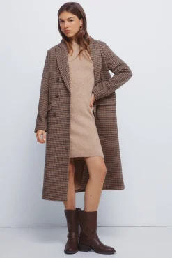 Springfield Vestidos-Vestido curto de malha malha cru