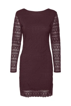 Vero Moda Vestidos-Vestido curto de manga comprida Roxo