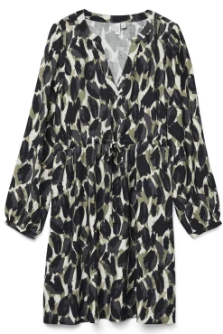 Vero Moda Curve Vestidos-Vestido curto de manga comprida Curve Multicolorido