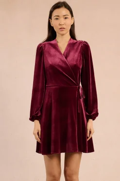 Molly Bracken Vestidos-Vestido curto de manga de manga comprida Granada