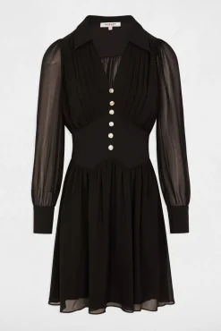 Morgan Vestidos-Vestido curto de patinadora Preto