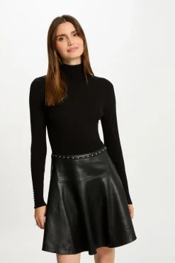 Morgan Vestidos-Vestido curto de patinadora Preto