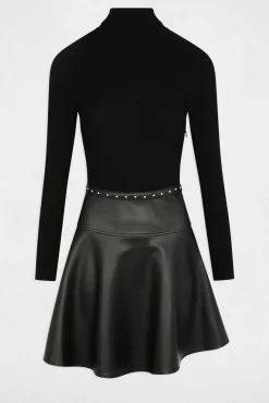 Morgan Vestidos-Vestido curto de patinadora Preto