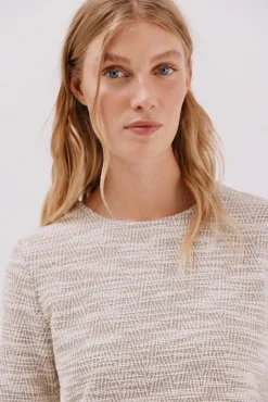 Cortefiel Vestidos-Vestido curto de tweed Tostado