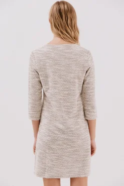 Cortefiel Vestidos-Vestido curto de tweed Tostado