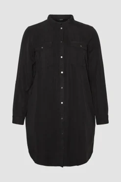 Vero Moda Curve Vestidos-Vestido curto denim tamanho grande Preto