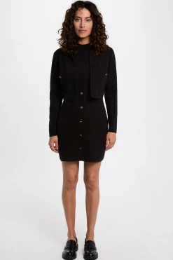 Morgan Vestidos-Vestido curto efeito 2 em 1 Preto