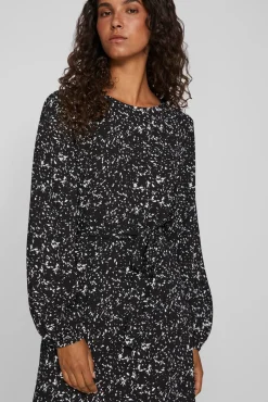 Vila Vestidos-Vestido curto estampado Preto