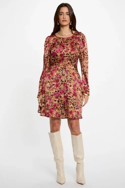 Morgan Vestidos-Vestido curto plissado Multicolorido