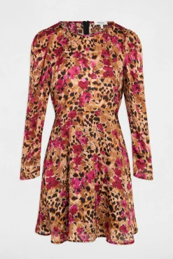 Morgan Vestidos-Vestido curto plissado Multicolorido