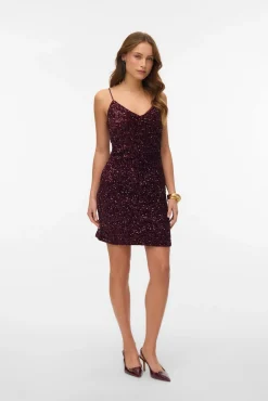 Vero Moda Vestidos-Vestido de alças de lantejoulas Granada