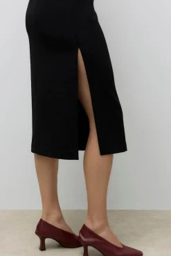 Vero Moda Vestidos-Vestido de alças midi Preto