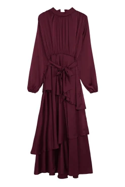 Trendyol Vestidos-Vestido de cetim cru