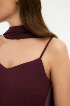 Vila Vestidos-Vestido de chiffon com capa Granada