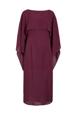 Vila Vestidos-Vestido de chiffon com capa Granada