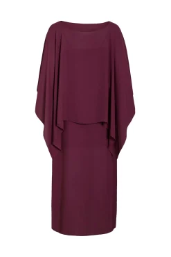 Vila Vestidos-Vestido de chiffon com capa Granada