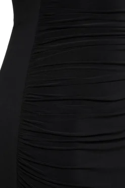 Trendyol Vestidos-Vestido de malha preto