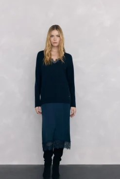 Pedro del Hierro Vestidos-Vestido de malha Azul