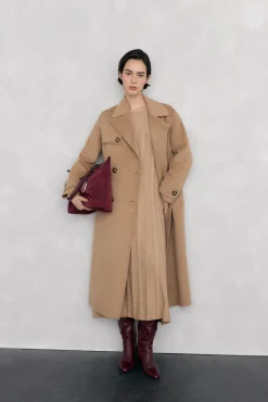 Pedro del Hierro Vestidos-Vestido de malha com oitos Beige