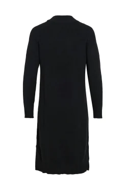 Vila Vestidos-Vestido de malha com viscose Preto