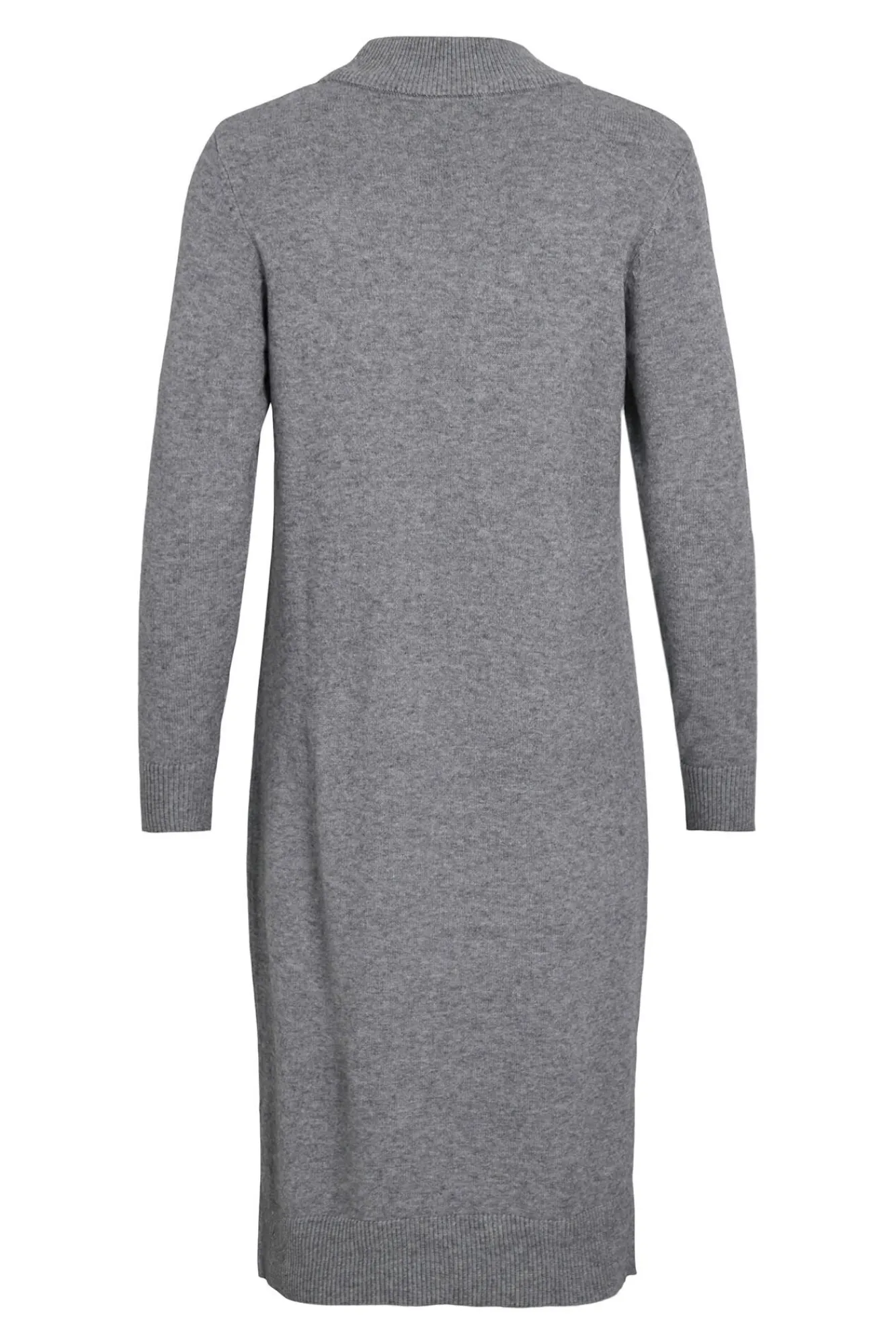 Vila Vestidos-Vestido de malha com viscose Cinzento