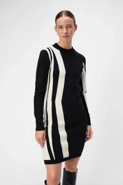 Object Vestidos-Vestido de malha estampado Preto