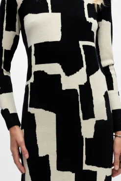 Object Vestidos-Vestido de malha estampado Impress&atilde;o