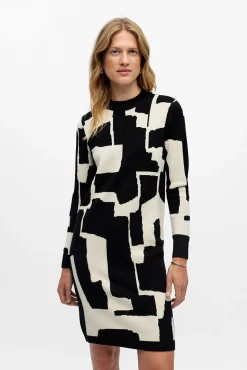 Object Vestidos-Vestido de malha estampado Impress&atilde;o